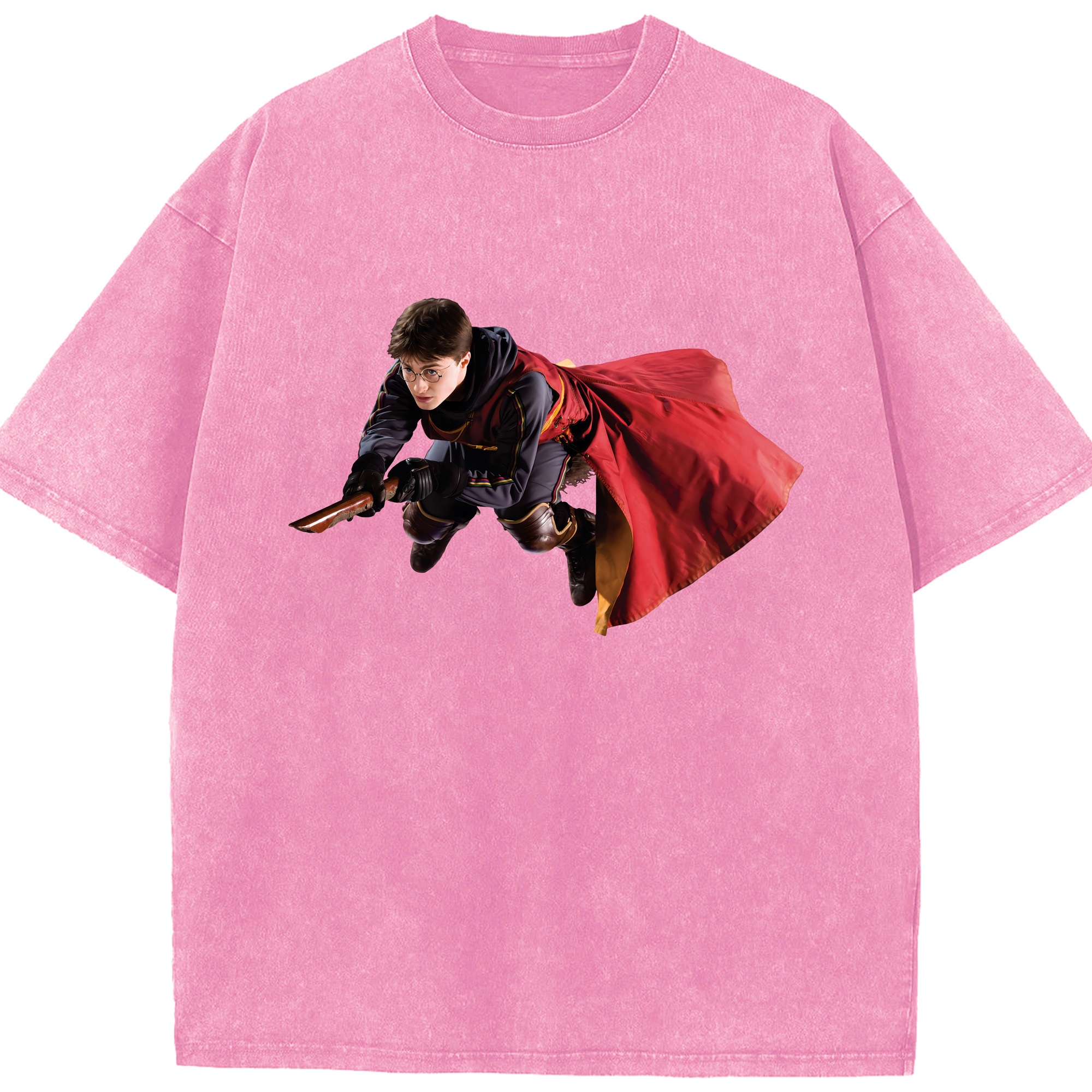 （画像用） Harry Potter ハリー・ポッターシリーズ 綿100% ヴィンテージ風 半袖Tシャツ（フロントプリント）
